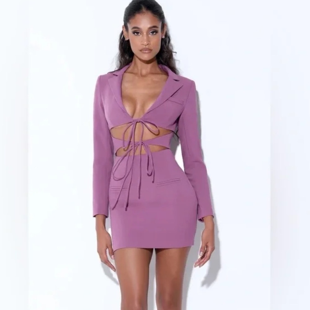 NWT Miss Circle Mauve Mini Dress with Cut-outs